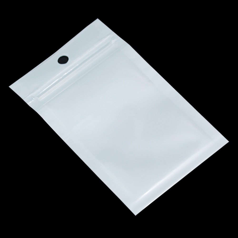 White/Clear Self Seal Rits Plastic Verpakking Pouch Bag Pack Ziplock Zip Lock Opbergtas Retail Pakket Met Hang gat