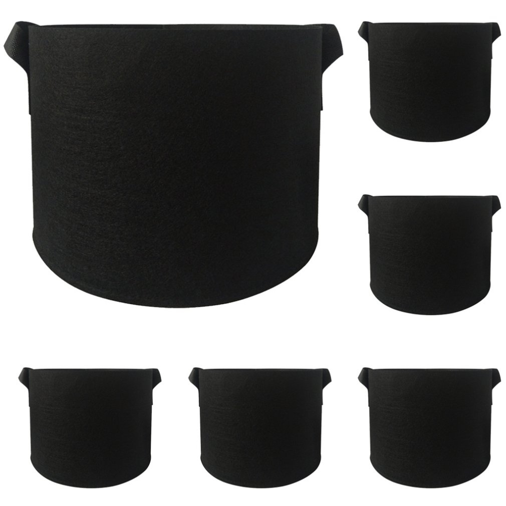 1/2/3/5/7/10 Gallon Felt Pots Garden Plant Grow Bag Pouch Pot Container Nursery Flowerpot Transplant Bag