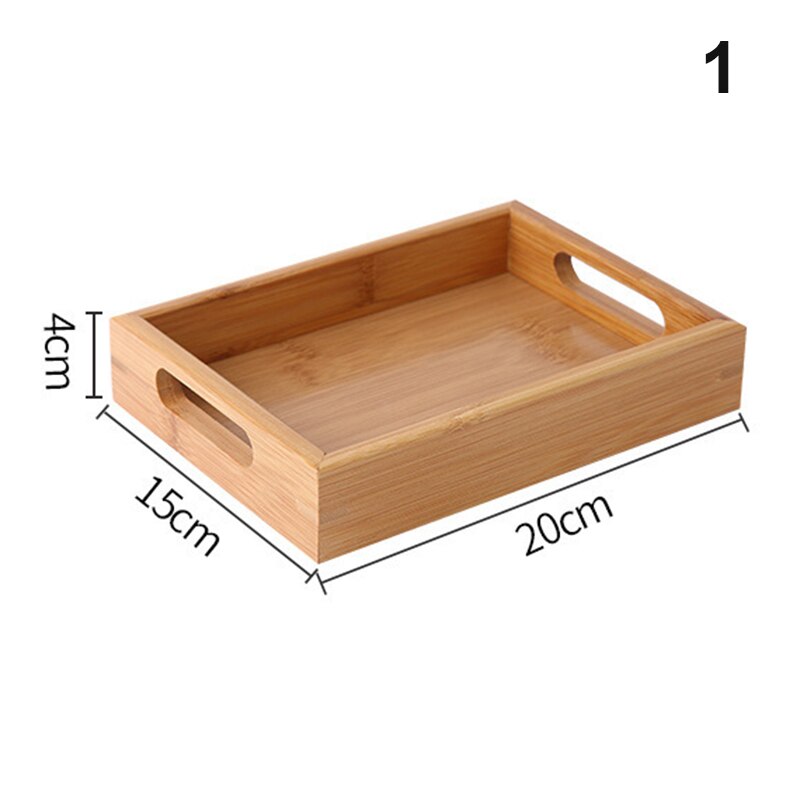 Bamboo Wooden Rectangular Tea Tray Solid Wood Tray Home Dry Tea Tray Kung Fu Tea Cup Tray Wooden Hotel Dinner Plate for food: 1