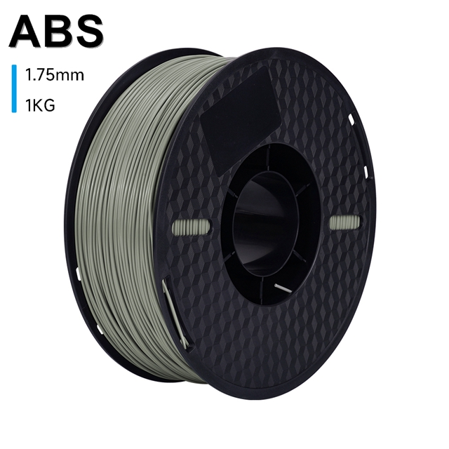 Filamento ABS KINGROON, 1kg, 1,75mm, plásticos ABS de ingeniería de alta resistencia para impresora 3D, Material de impresión 3D, negro, blanco y gris: Gris