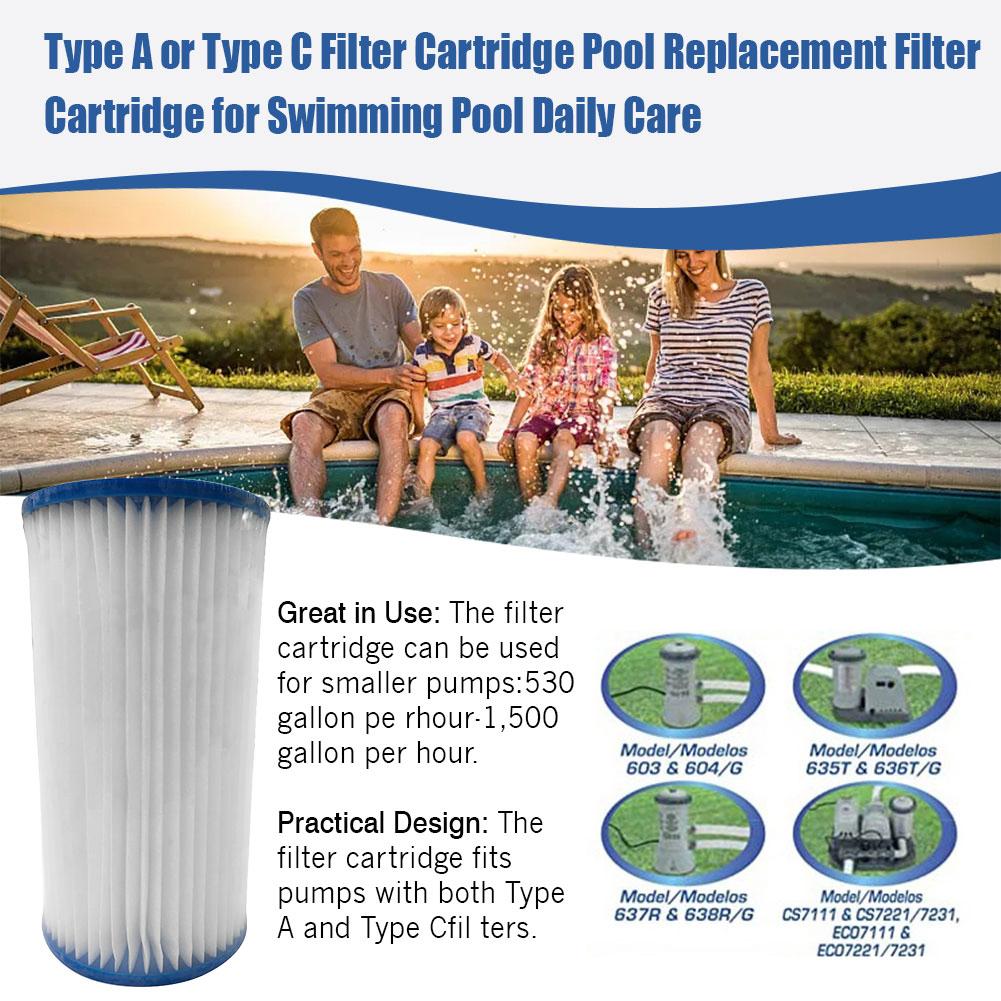 2 Stuks Te Vervangen Type A Of C Filter Cartridge Zwembad Vervanging Filter Cartridge Voor Zwembad Dagelijks zorg