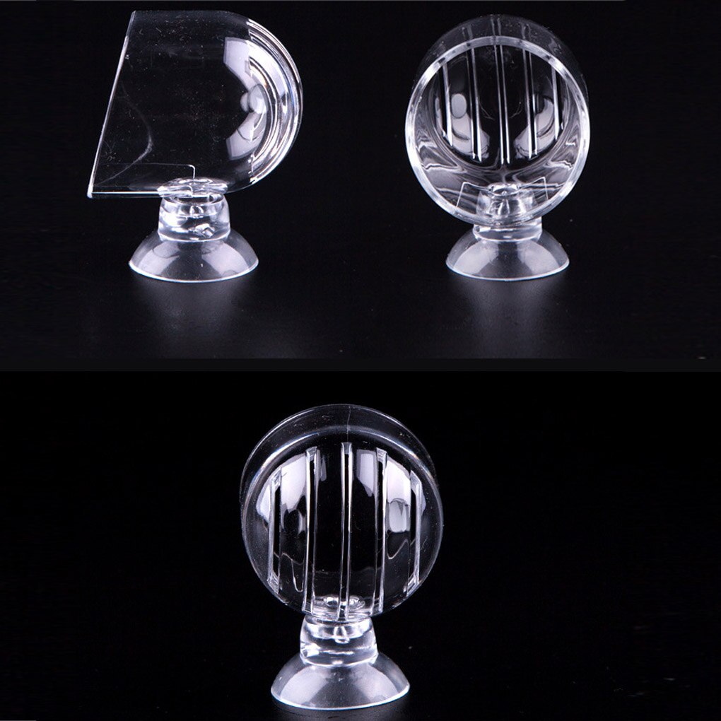 Aquarium Cone Red Worm Feeder Acrylic Suction Cups Fish Feeding Cup Transparent Worm Feeding Container Holder