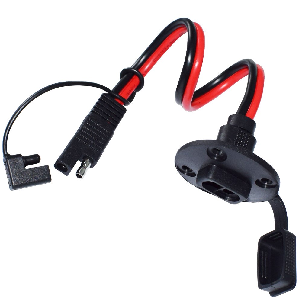 SAE Power Socket Sidewall Port,Weatherproof SAE Quick Connect Solar Panel Mount Universal Flush-Mountable Connector 12AWG 30CM