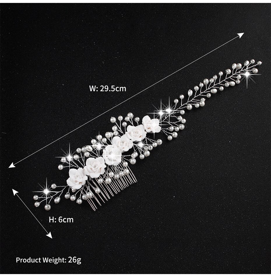 Bruids Hoofdtooi Zachte Klei Bloem Bruiloft Accessoires Bruidsmeisje Accessoires Insert Kam Pure Handgemaakte Banket Jurk Accessoires