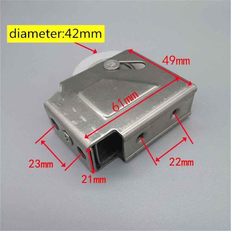2 szt. Wyciszenie szafy przesuwne drzwi koło pasowe wiszące kółka szafka przesuwna rolka robić drzwi łożyska montowane na powierzchni akcesoria robić rowków: Default Title