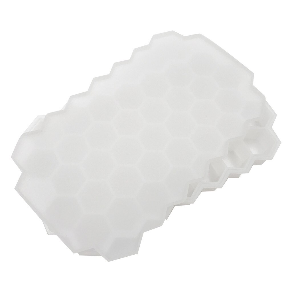 Honingraat Ice Cube Tray Cubes Silicone Ice Cube Maker Mold Met Deksels Voor Ijs Party Whiskey Cocktail Koud Drankje kerst: White 