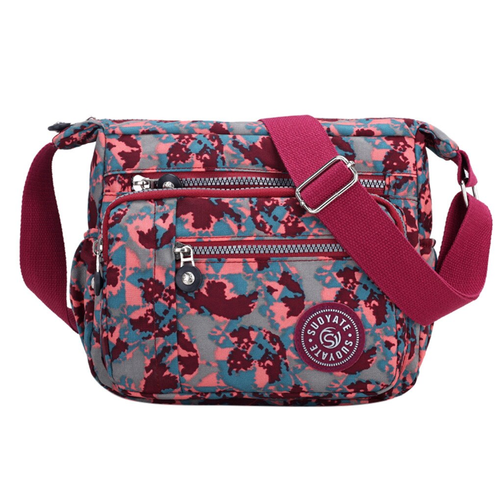 Women Messenger Bags for Women Waterproof Nylon Handbag Female Shoulder Bag Ladies Crossbody Bags Ladies Zipper Handbag: F