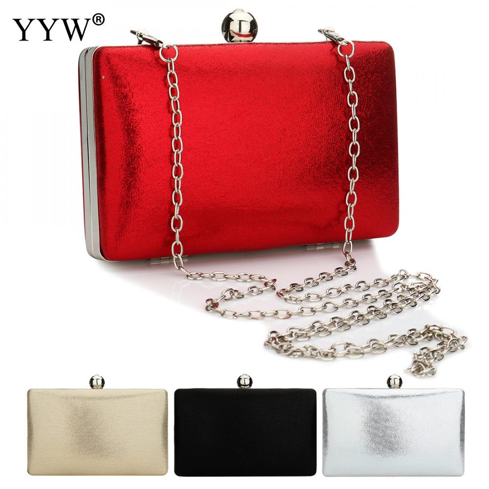 Gold Evening Clutch Crossbody Messenger Bags Box Handbags Party Luxury Clutches And Purse Wedding