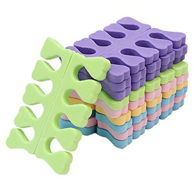 20Pcs Sponge Toes Separators Soft Foam Finger Toe Separators Spacer Manicure Orthotics Stretchers Align Correct Overlapping Toes