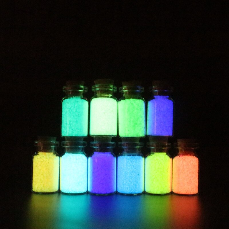 10g Lichtgevende Zand Glow In The Dark Top Party DIY Heldere Verf Star Wens Fles Fluorescerende Deeltjes Speelgoed