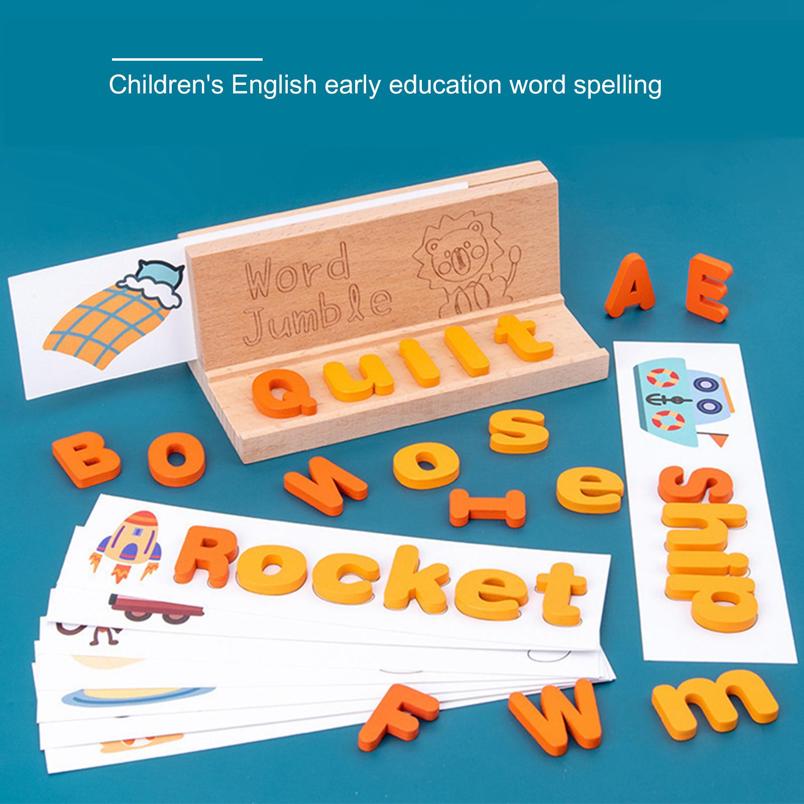 Houten Brief Bijpassende Spelling Woord Ouder-kind Interactie Educatief Speelgoed