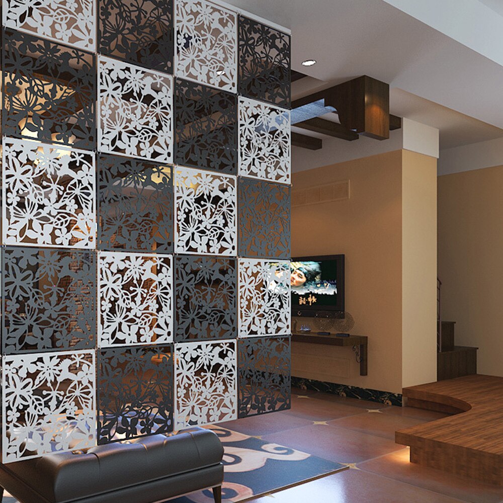 40x40cm Hanging Room Divider Partition Screen Wall Folding Screen Curtain PP Hang Screen Partition For Home Decorative