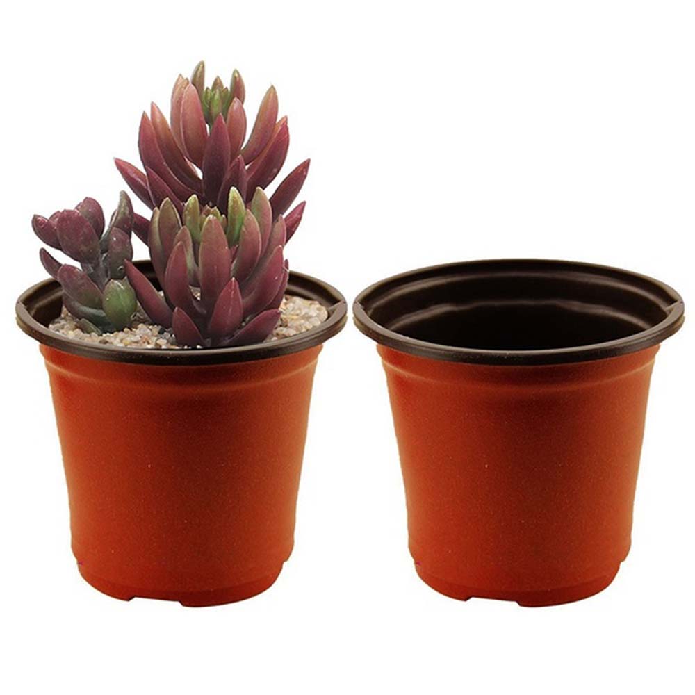 10 stk mini plante hageartikler barnehagepotter myk plast rund blomsterpotte terrakotta barnehage planter hjem dekor