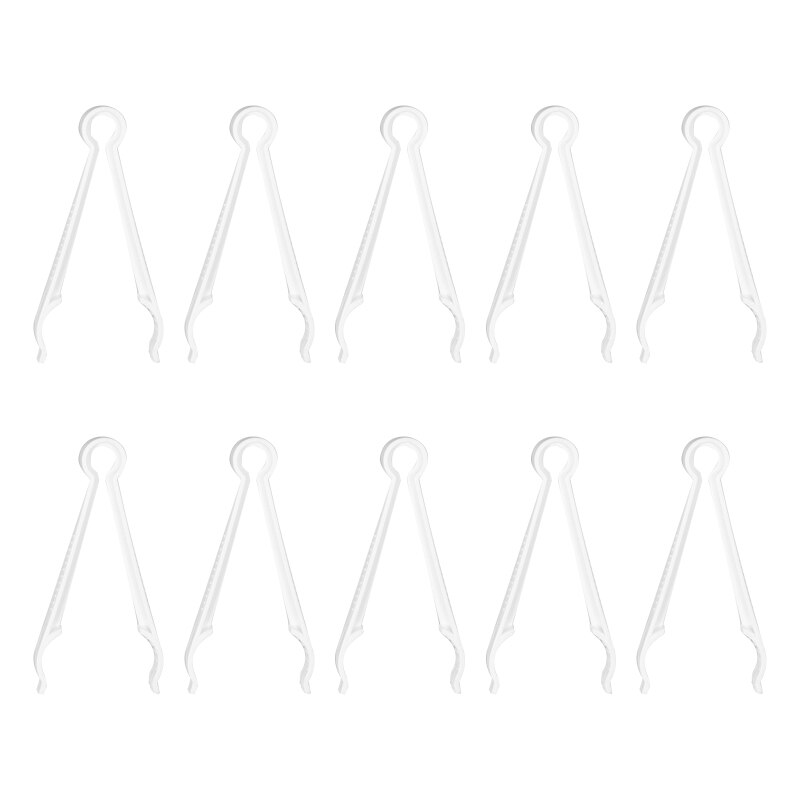 Soporte de seguridad para biberones de bebé, pinzas para biberones calientes para lactancia, pinzas de plástico antideslizantes duraderas, 10 piezas: White