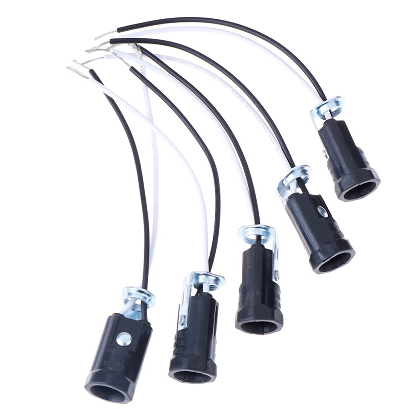 5 pièces de base de candélabre  e12 douilles de lampe sans clé 20cm fils accessoires d'éclairage d'ampoule pièces de rechange