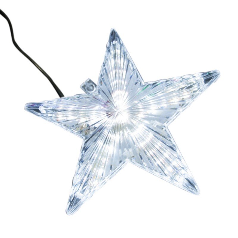 LED Light Up Christmas Tree Topper Star Xmas Tree Ornaments Party Home Decorations: WUS