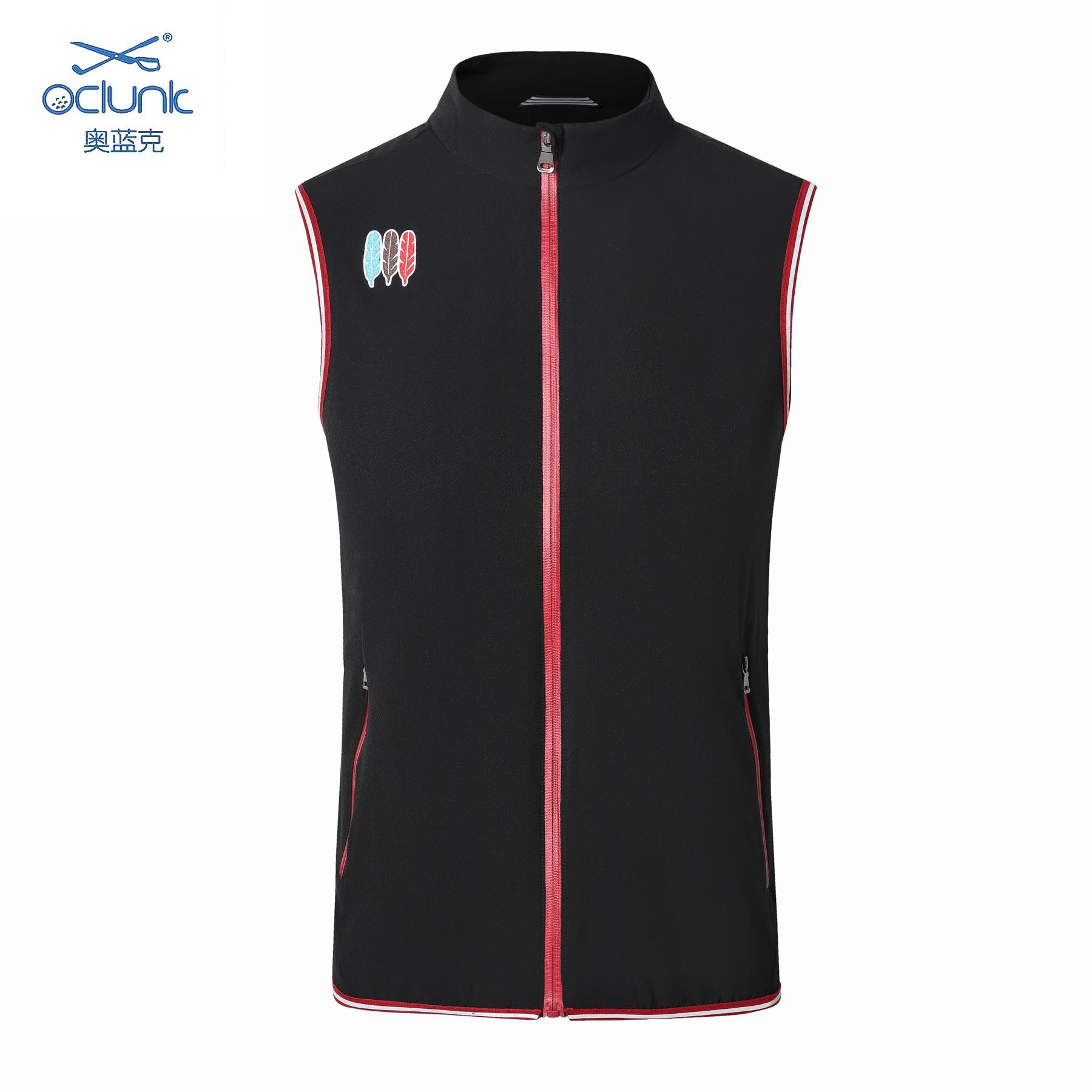 Mannen golf vest 3 kleuren mouwloze jas mannen herfst golf kleding sport jas als Kerstcadeau voor echtgenoot of vrienden: Black / S