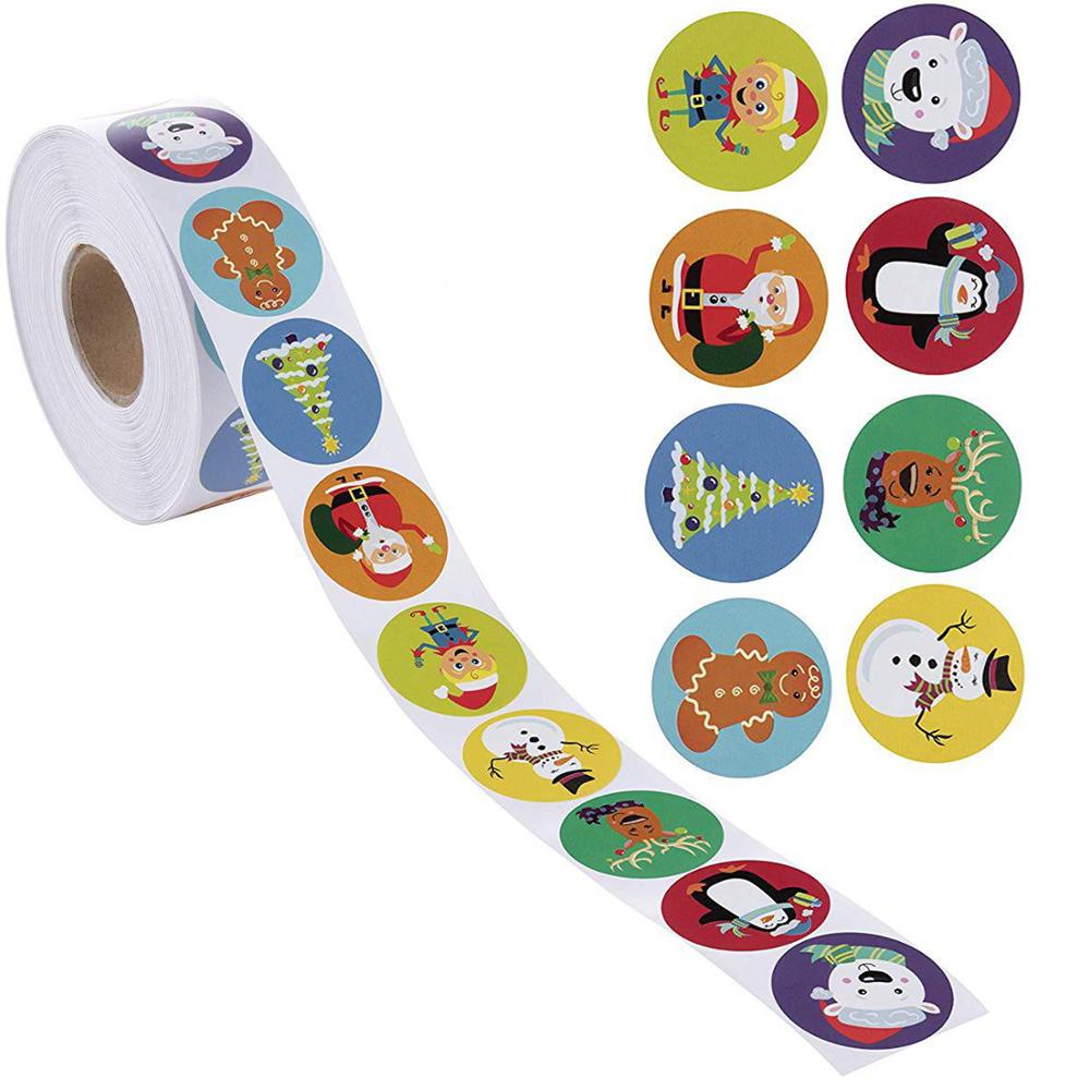 500pz Carino Buon Natale kraft etichetta Cornici E Articoli Da Esposizione di Carta Regalo Del Fumetto Santa Pcv Etichetta di Tenuta Della Decorazione Del Partito Forniture per Ricompensa del capretto: 01-50pezzi