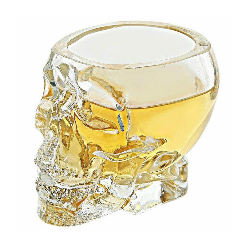 Krystal kranium kop skud glas kop vodka whisky glas kranium hoved vin gennemsigtig hjem drikkevarer mand kop