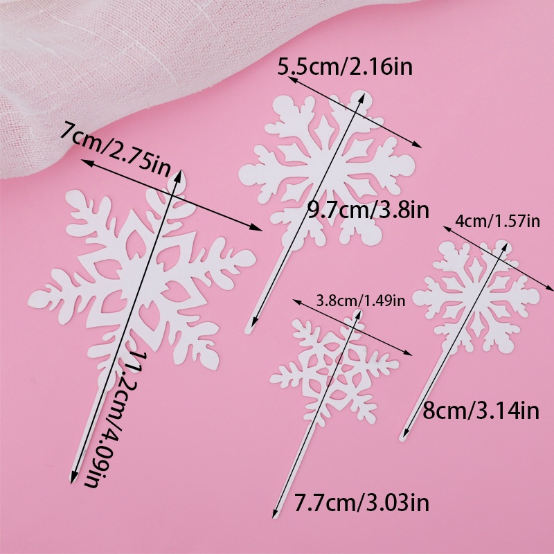 szczęśliwy urodziny ciasto cylinder płatek śniegu zamek ciasto dekoracja akryl niebieski Christmas drzewo Cupcake Toppers pieczenie impreza dekoracje: Głębokie szafir