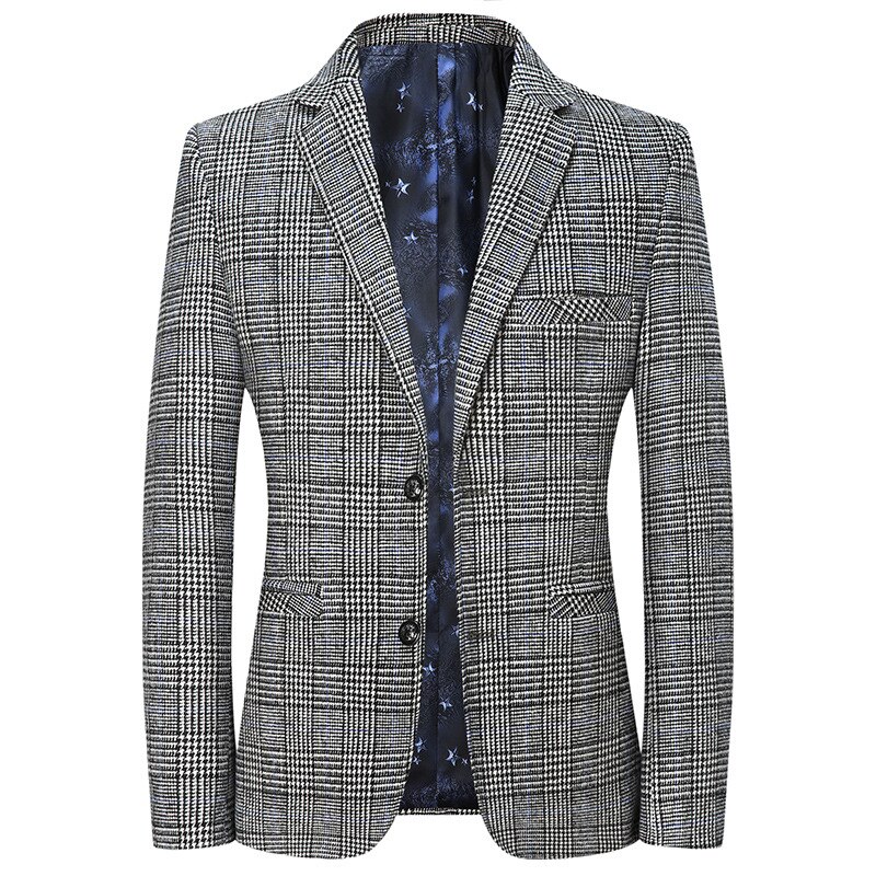 FGKKS Hohe männer Slim Casual Weißen Anzug Jacke herren Business Casual Trend Streifen Anzug jacke Männer