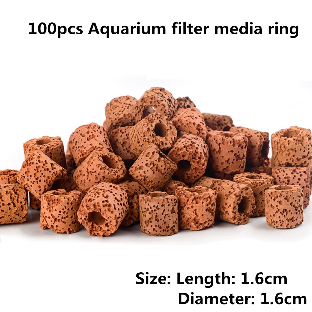 Til akvarie akvarium filter 20 stk/parti 16mm akvarie filter bio bolde bærbare akvarie filter media ring bio ring: H26039-100