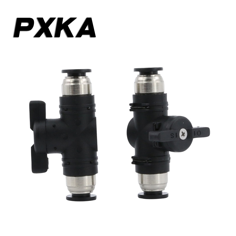 Pneumatisk forbindelse pu luftrør quick buc 8 hurtig interventionsventil 10mm manuel ventil rør slange skifte ventil