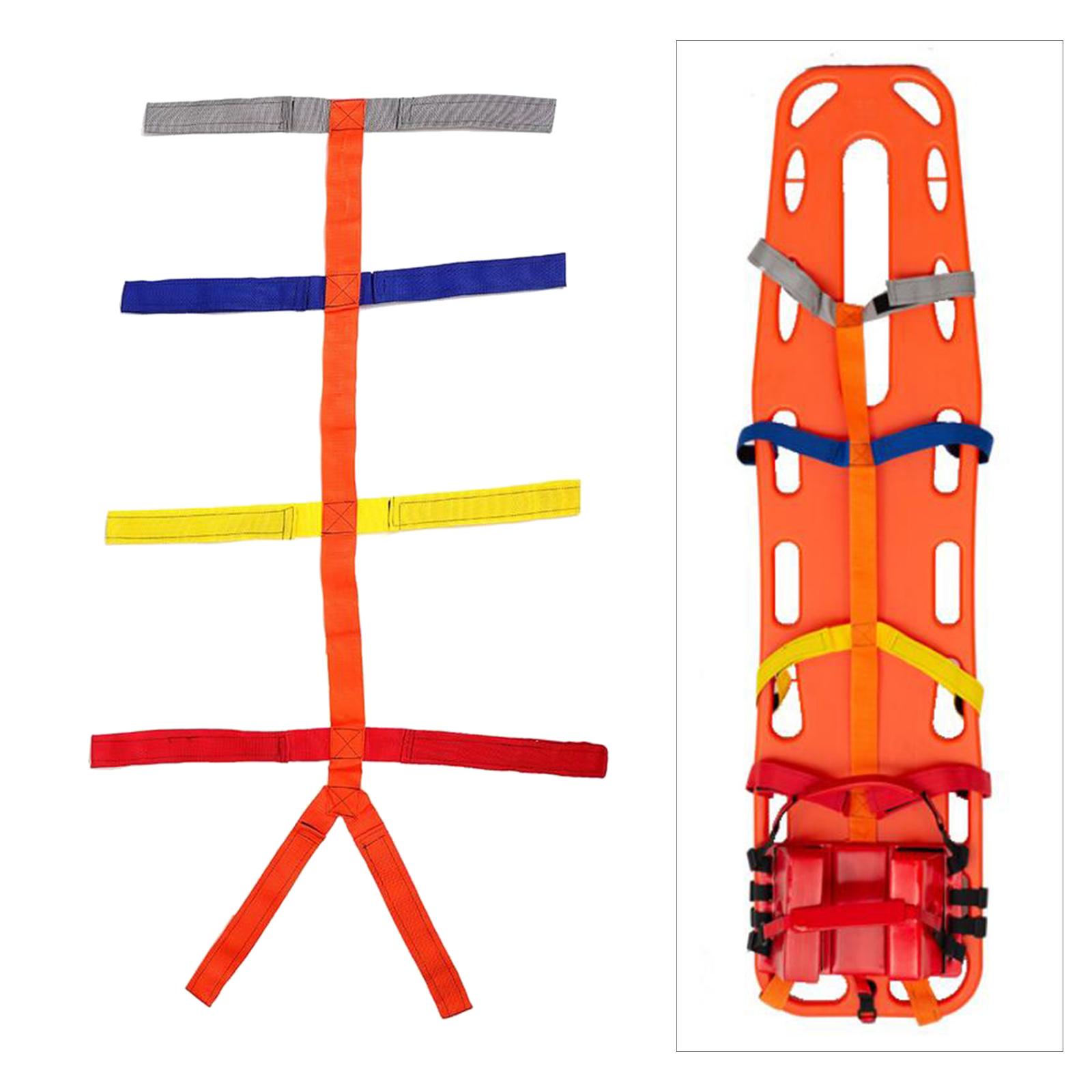 Spider Strap Spinal Belt Stretcher Color Coded Spinal Fixation EMS Band Reflective Backboard Support Personal for Spine Board