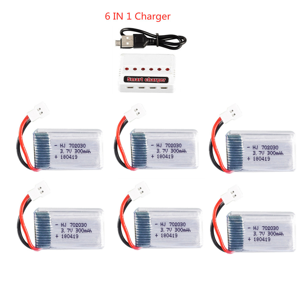 3,7 V 300mAh 702030 lipo Batterie + Ladegerät Set Für Syma X11 E55 FQ777 FQ17W F180 FY530 U816 U816A u830 X100 H107 S39-1 HD-1306: Blau