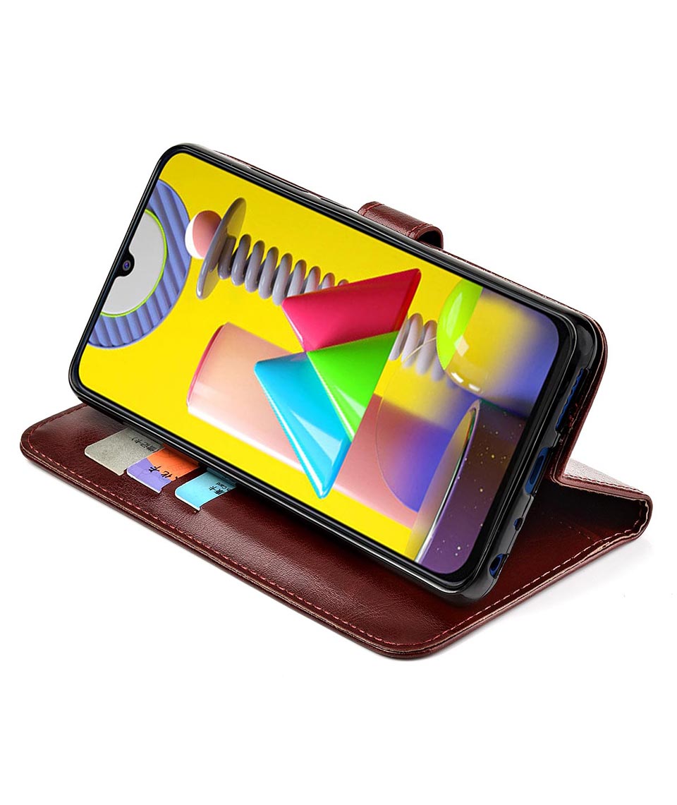 Lederen Case Voor Samsung M31 Flip Back Cover Telefoon Case Op Voor Samsung Galaxy M31M315F M 31