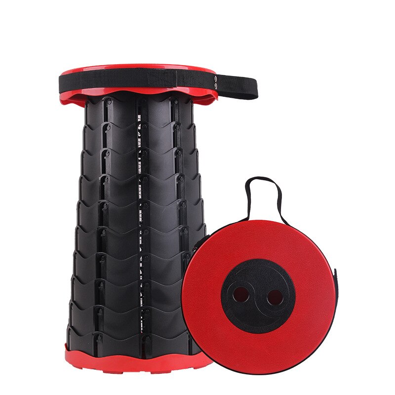 Heavy Duty Folding Chair Outdoor Portable Stool kitchen living room bearing 800 lbs more: Red