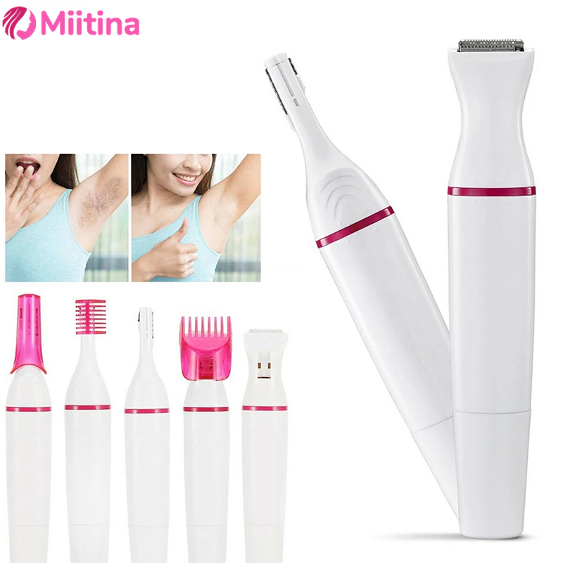 5-in-1-Epilierer zur Körperhaarentfernung, Achselhöhlenhaar, Bikinihaar, Beinhaare, Schamhaare, Elektrorasierer, Clipper, Rasierer, Damenrasierer, Rasierer