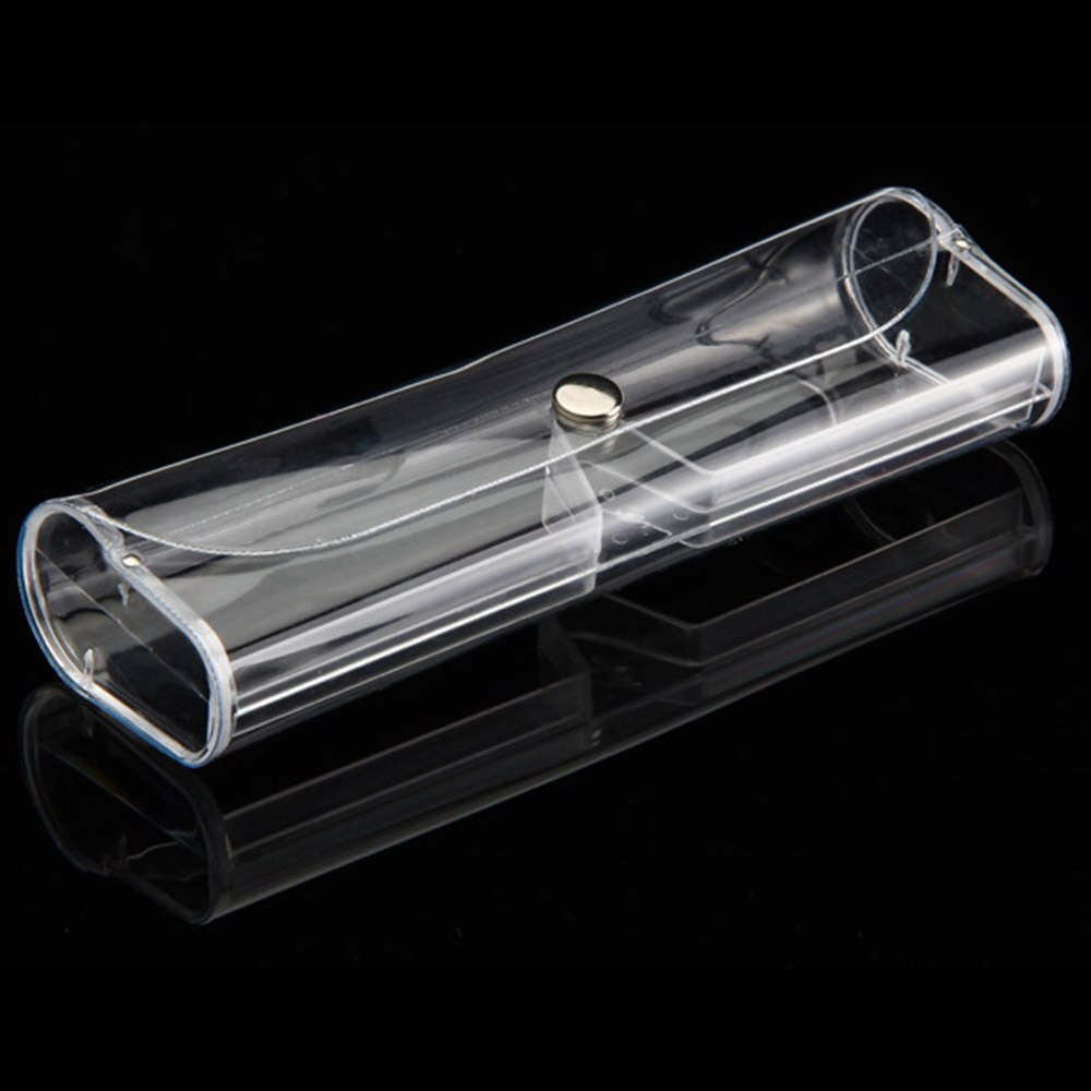 1Pcs Portable Plastic Semi-Transparent Glasses Case PP Glasses Eyeglass Box for Men Women: 1pcs