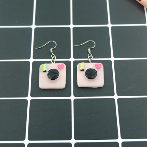 Pendientes Kawaii con controlador de Juego de Cámara para mujer y niña, pendiente para traje, estilo de , joyería,: 4