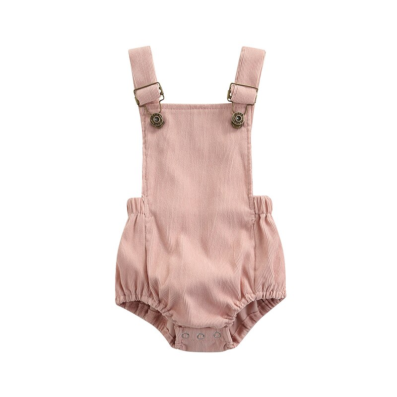 Sommerlicher, lässiger strampler für babys und kleinkinder, einfarbig, eckiger ausschnitt, ärmellos, mit hosenträgern und offenem rücken.: Rosa / 12m