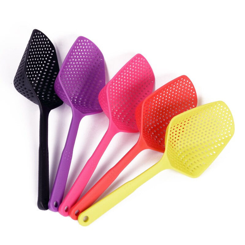 Scoop Colander Strainer Spoon Kitchen Food Drain Shovel Strainers Slotted Skimmer Sifter Sieve with Handle for Cooking Baking