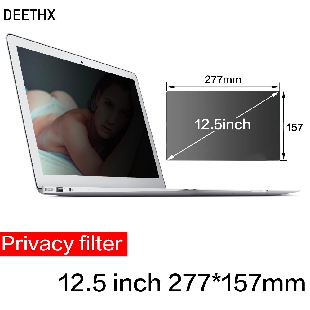 gorący 12.5 cal filtr prywatyzujący ekrany folia ochronna robić 16:9 laptopa 10 7/8 "szerokości x 6 3/16" wysoka (277mm * 157mm) wysokiej jakości