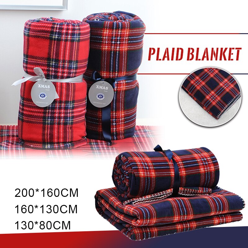 Warm Flanel Fleece Deken Voor Bed Super Zachte Fluwelen Plaid Patroon Deken Reizen Dutje Sofa Gooi Dekens Xmas Dcoration