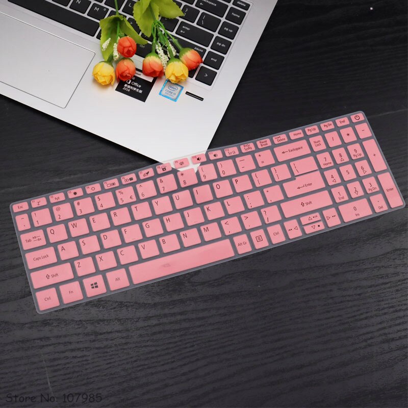 Housse de protection de clavier d&#39;ordinateur portable, pour Acer Aspire 3 A317-32 A317-33 A317-51 A317-51G A317-51K A317-51KG A317-52-37N 15.6 pouces: Pink