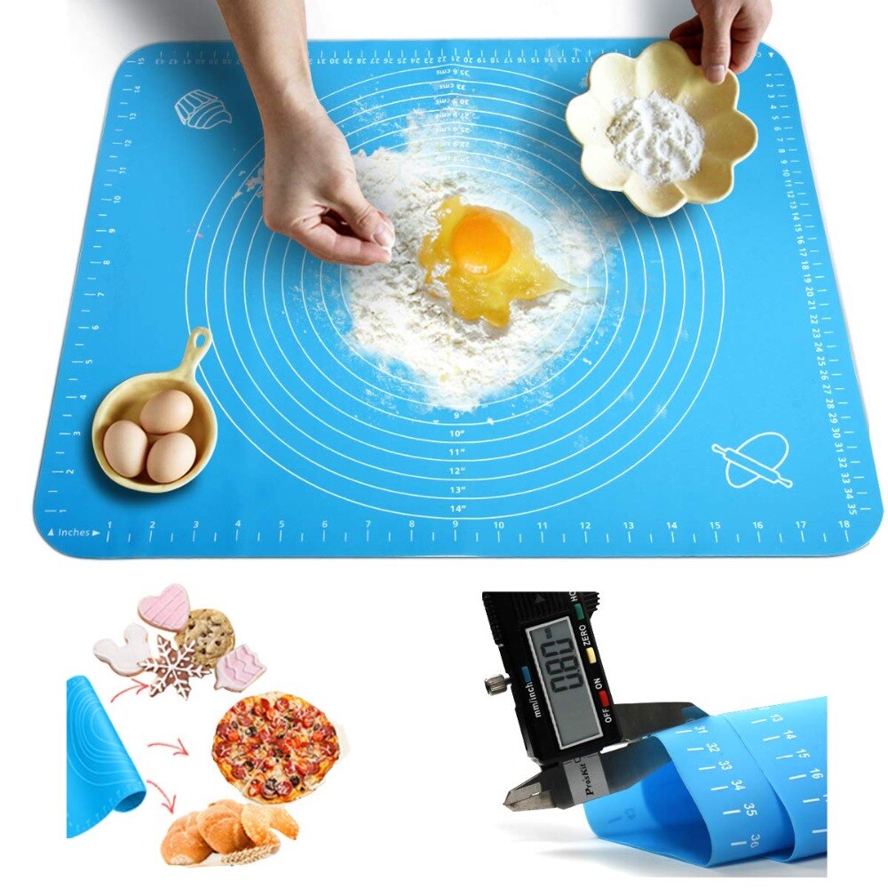 70/64/40Cm Silicone Kneading Dough Mat Nonstick Cookie Cake Baking Mat Fondant Pizza Biscuit Rolling Pad Paste Flour Table Sheet