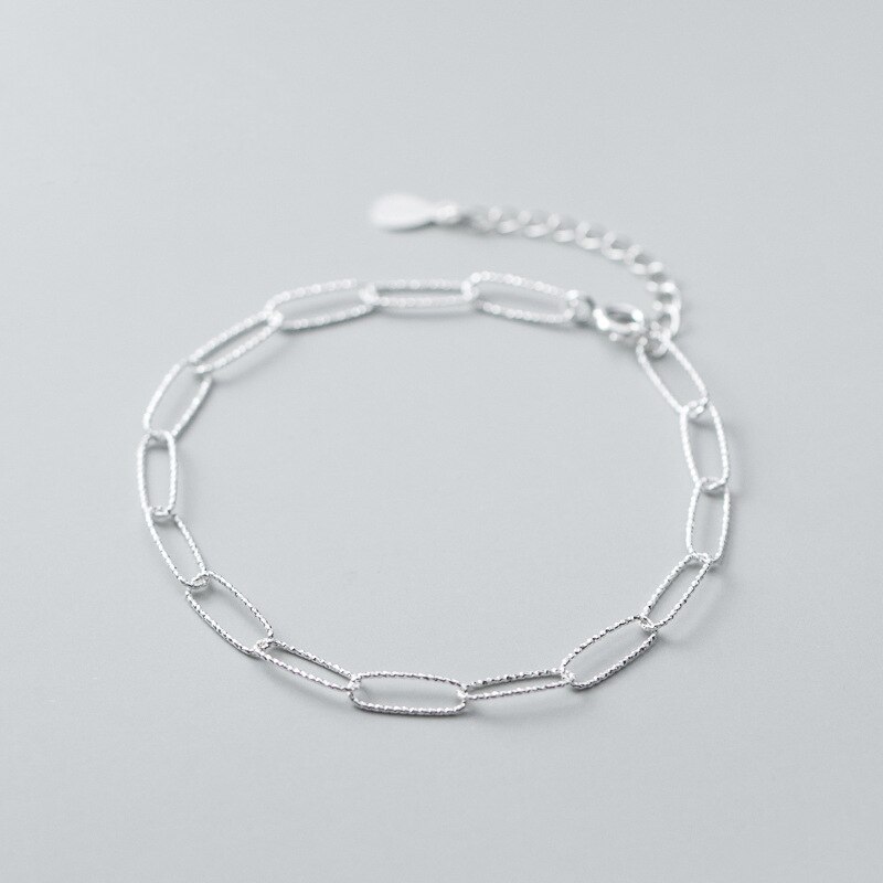 La Monada Ovale Armbanden Voor Vrouwen Zilver 925 Sterling Zilveren Fijne Echt Zilver 925 Sieraden Armband Alleen Keten Vrouwen armband: Silver