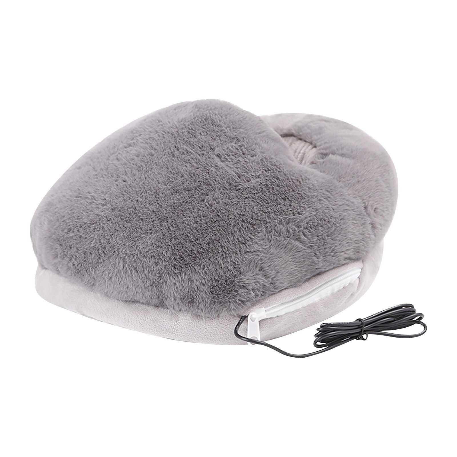 Foot Heated Warmer Slippers Portable Feet Warmers with Electric Heating Pad: 1PC-Gray