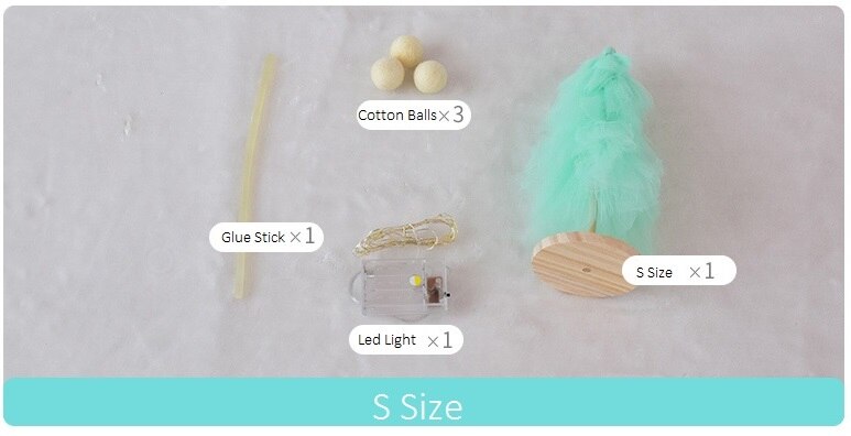 Christmas Tree Light Yarn DIY Christmas Tree Set with Accessories: Blue S set