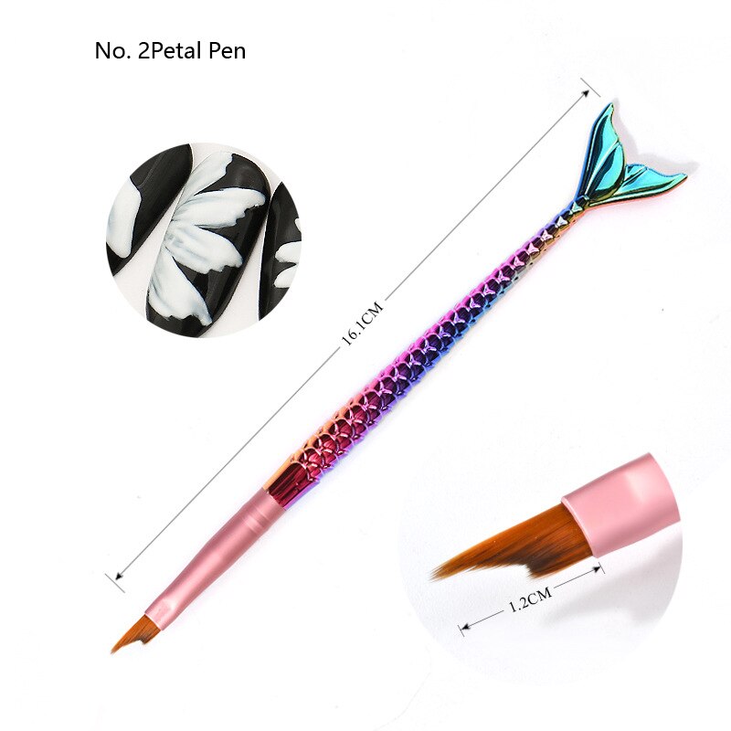Navolution Gel Polnischen Nagel Pinsel Magie Farbe Allmählich Manikübetreffend Werkzeug Geschnitzt Gewinde Zeichnung Pinsel Stift Meerjungfrau Bleistift ho: 02HB