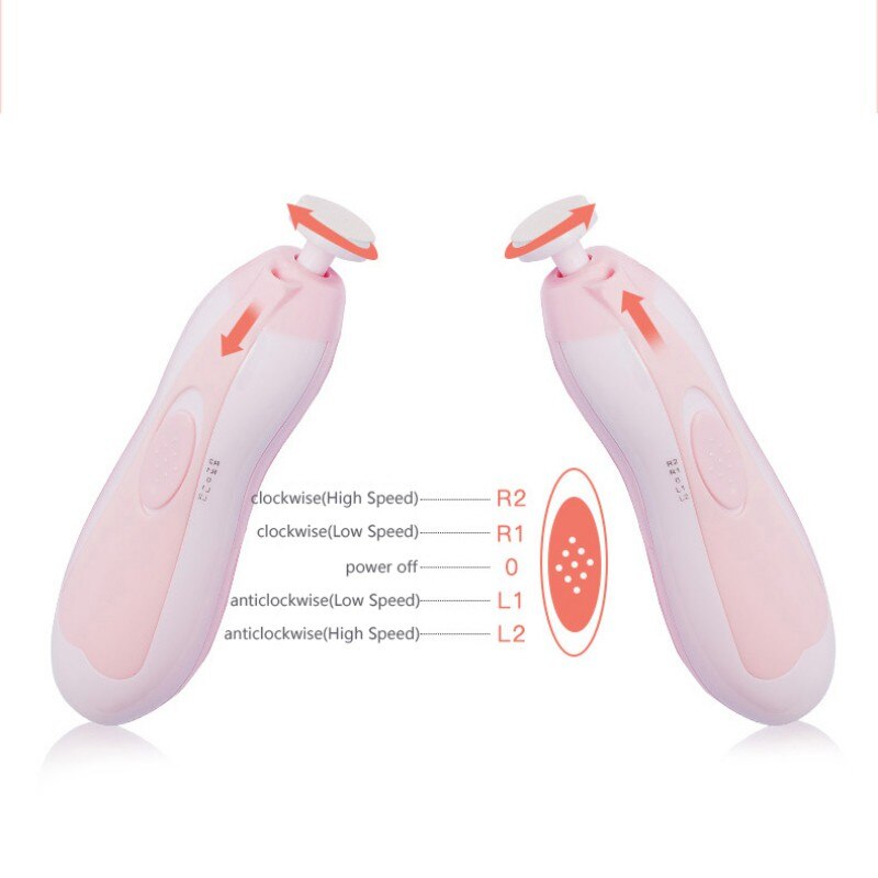 Abay veilige elektrische nagelknipper, nageltrimmer voor baby's, manicure, pedicure, tondeuse, schaar, nagelverzorging voor kinderen en baby's