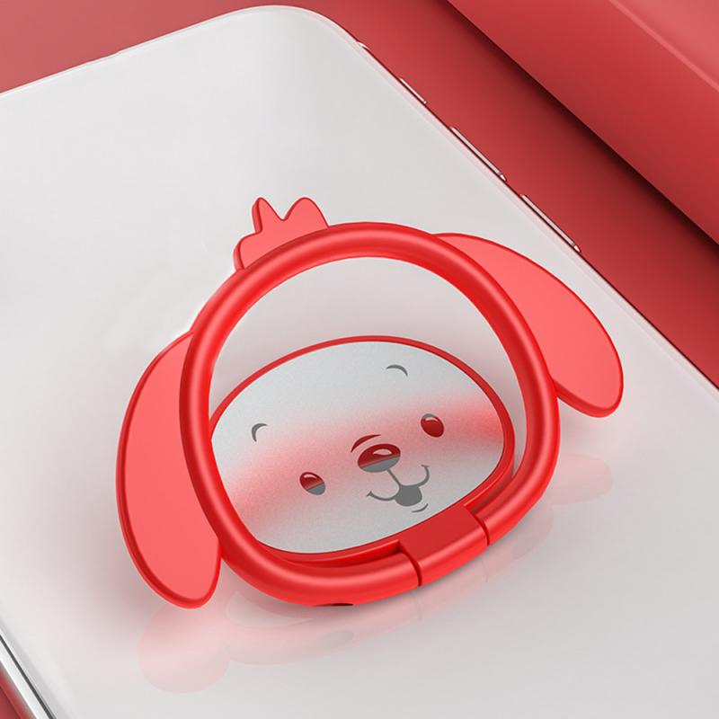 Neue Beschichtung Doitmy Schwein Magnetischen Ring Halterung Universal- Auto Nettes Schwein praktisch Halterung Ständer Für IPhone X/8/7 telefon Halfter: rot