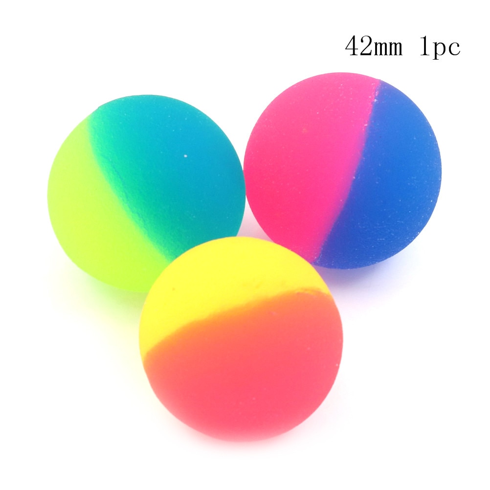 Pelota de juguete luminosa Kawaii para niños, pelota de colores que rebota, juegos deportivos de goma, pelotas de saltar elásticas, juguetes al aire libre, 1 ud.