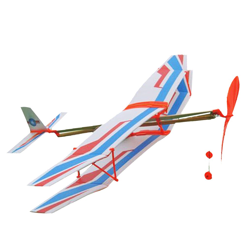 Bygge dine egne flyvende fly, gummibånddrevet flymodel fly legetøj diy drage børn udendørs leg , 50 x 43 x 12cm