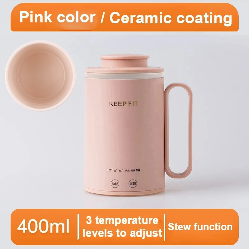 Portable Mini Stew Cup Electric Kettle Water Thermal Heating Boiler Pot Travel Milk Heater Teapot Soup Porridge Slow Cooker