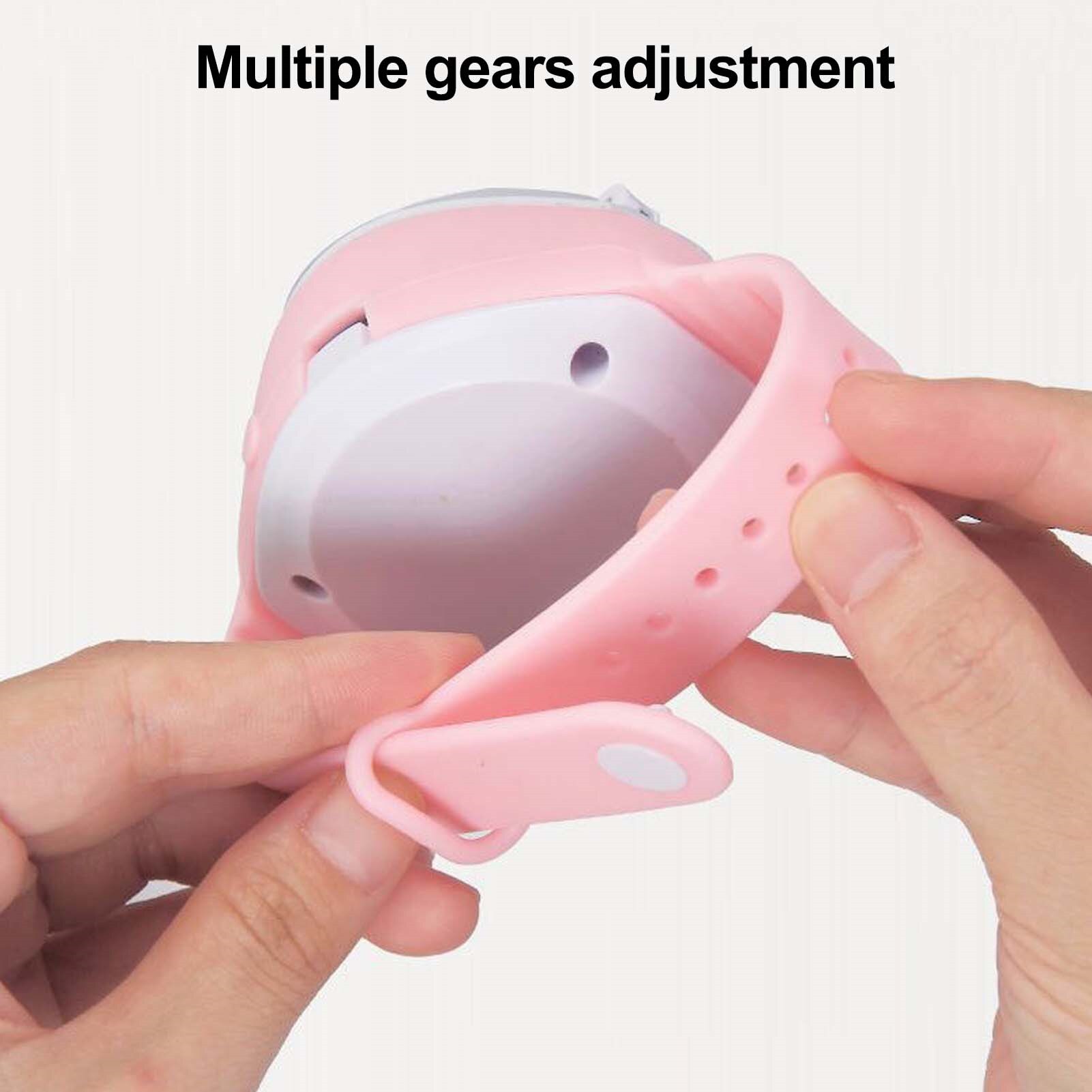 Draagbare Usb Fan Horloge Mini Fan Handheld Ventilator Oplaadbare Cartoon Pols Air Cooling Fans Kids Outdoor Sport Speelgoed